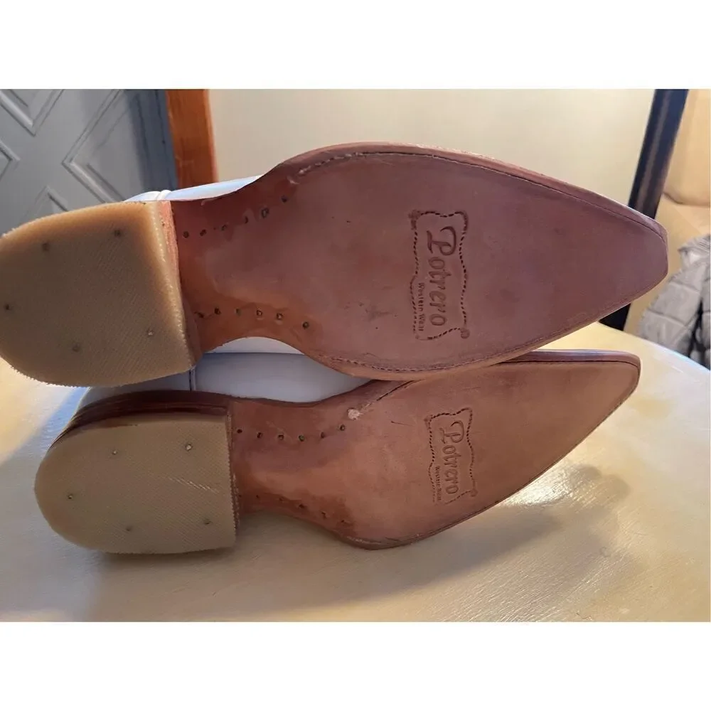 Potrero White Western Boots